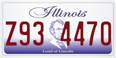 IL license plate Z934470