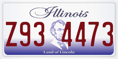 IL license plate Z934473