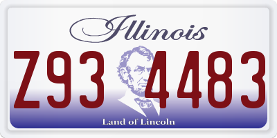 IL license plate Z934483