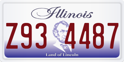 IL license plate Z934487