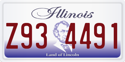 IL license plate Z934491