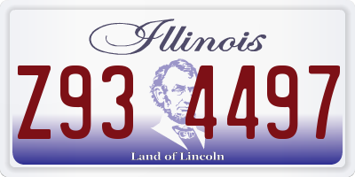 IL license plate Z934497