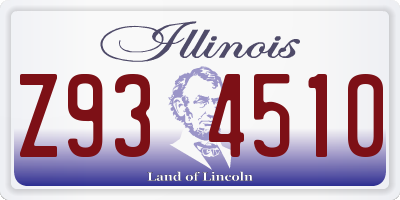 IL license plate Z934510