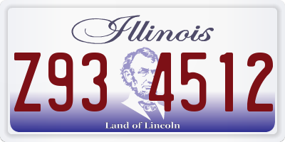 IL license plate Z934512