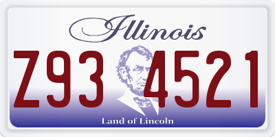 IL license plate Z934521