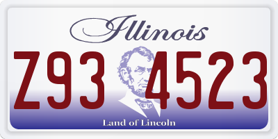 IL license plate Z934523