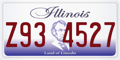 IL license plate Z934527