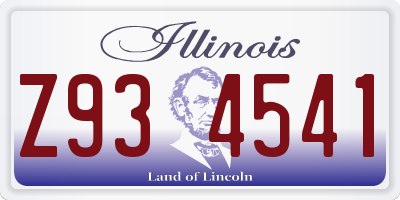 IL license plate Z934541