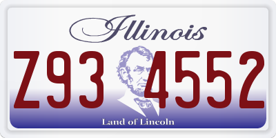 IL license plate Z934552