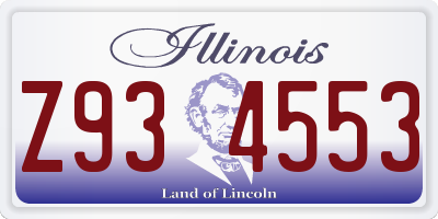 IL license plate Z934553