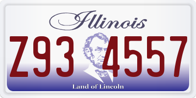 IL license plate Z934557