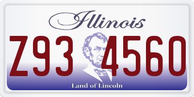 IL license plate Z934560