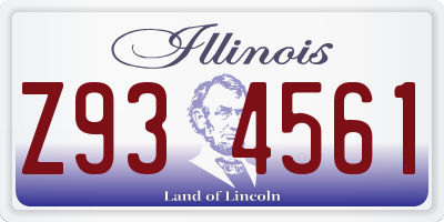 IL license plate Z934561