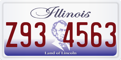 IL license plate Z934563