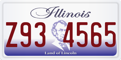 IL license plate Z934565