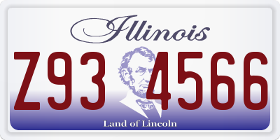 IL license plate Z934566