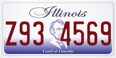 IL license plate Z934569