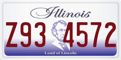 IL license plate Z934572