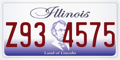 IL license plate Z934575
