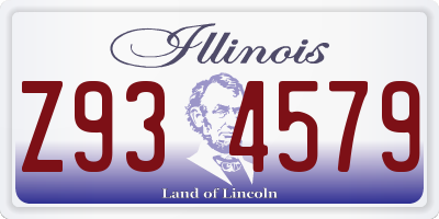 IL license plate Z934579