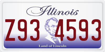 IL license plate Z934593