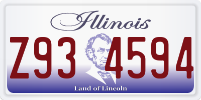 IL license plate Z934594