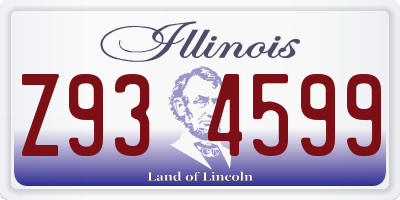 IL license plate Z934599
