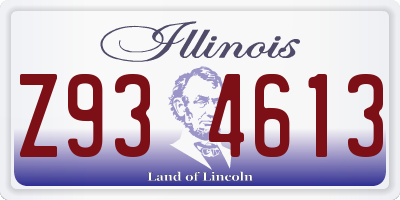 IL license plate Z934613