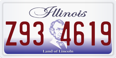 IL license plate Z934619