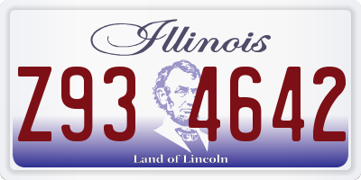 IL license plate Z934642
