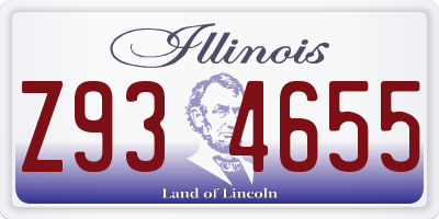 IL license plate Z934655