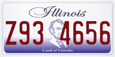 IL license plate Z934656