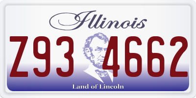 IL license plate Z934662