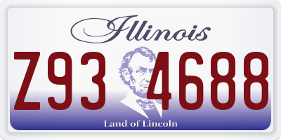 IL license plate Z934688