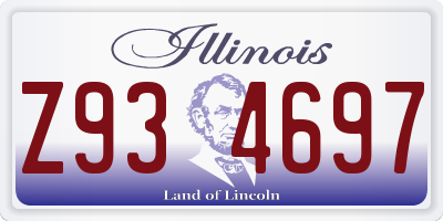 IL license plate Z934697