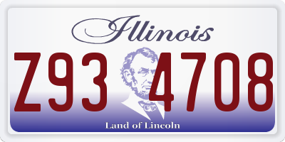 IL license plate Z934708