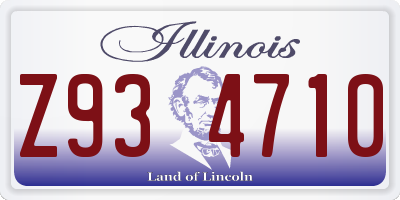 IL license plate Z934710