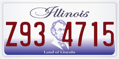 IL license plate Z934715