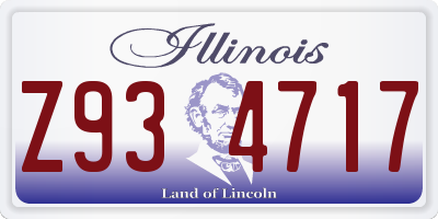 IL license plate Z934717