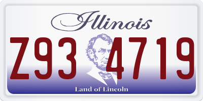 IL license plate Z934719