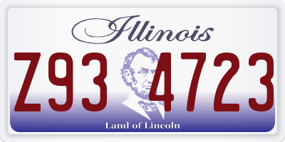 IL license plate Z934723