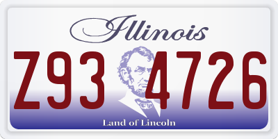 IL license plate Z934726