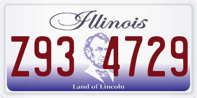 IL license plate Z934729