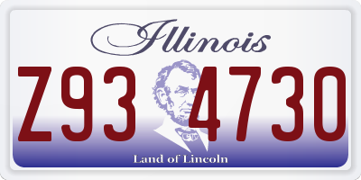 IL license plate Z934730