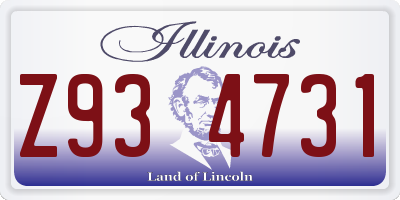 IL license plate Z934731