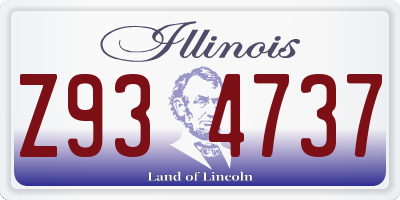 IL license plate Z934737