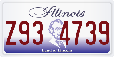 IL license plate Z934739