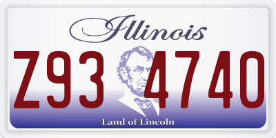 IL license plate Z934740