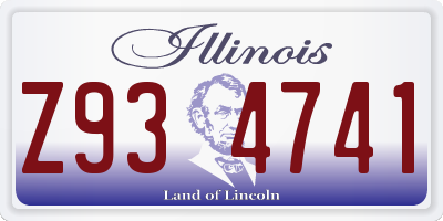 IL license plate Z934741