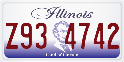 IL license plate Z934742